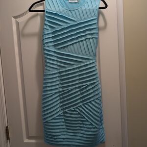 Elegant Blue Sleeveless Dress